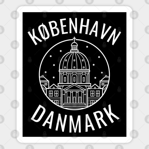 København Danmark Magnet by footballomatic